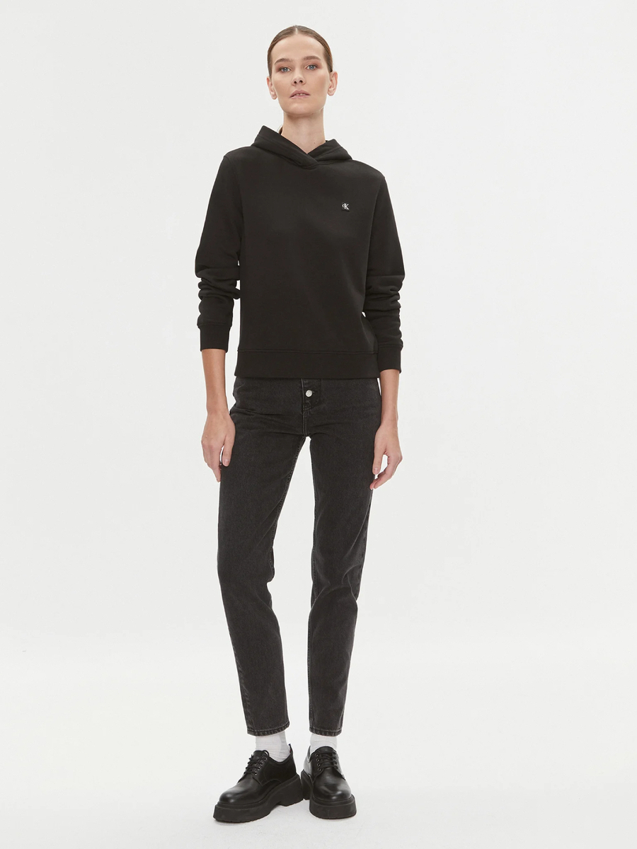 detail Calvin Klein dámská černá mikina