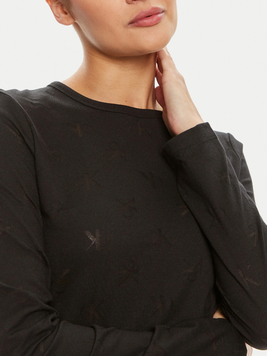 detail Calvin Klein dámské černé šaty