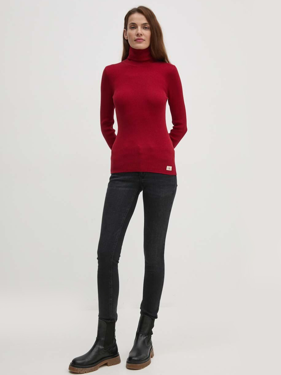 detail Calvin Klein dámské černé džíny