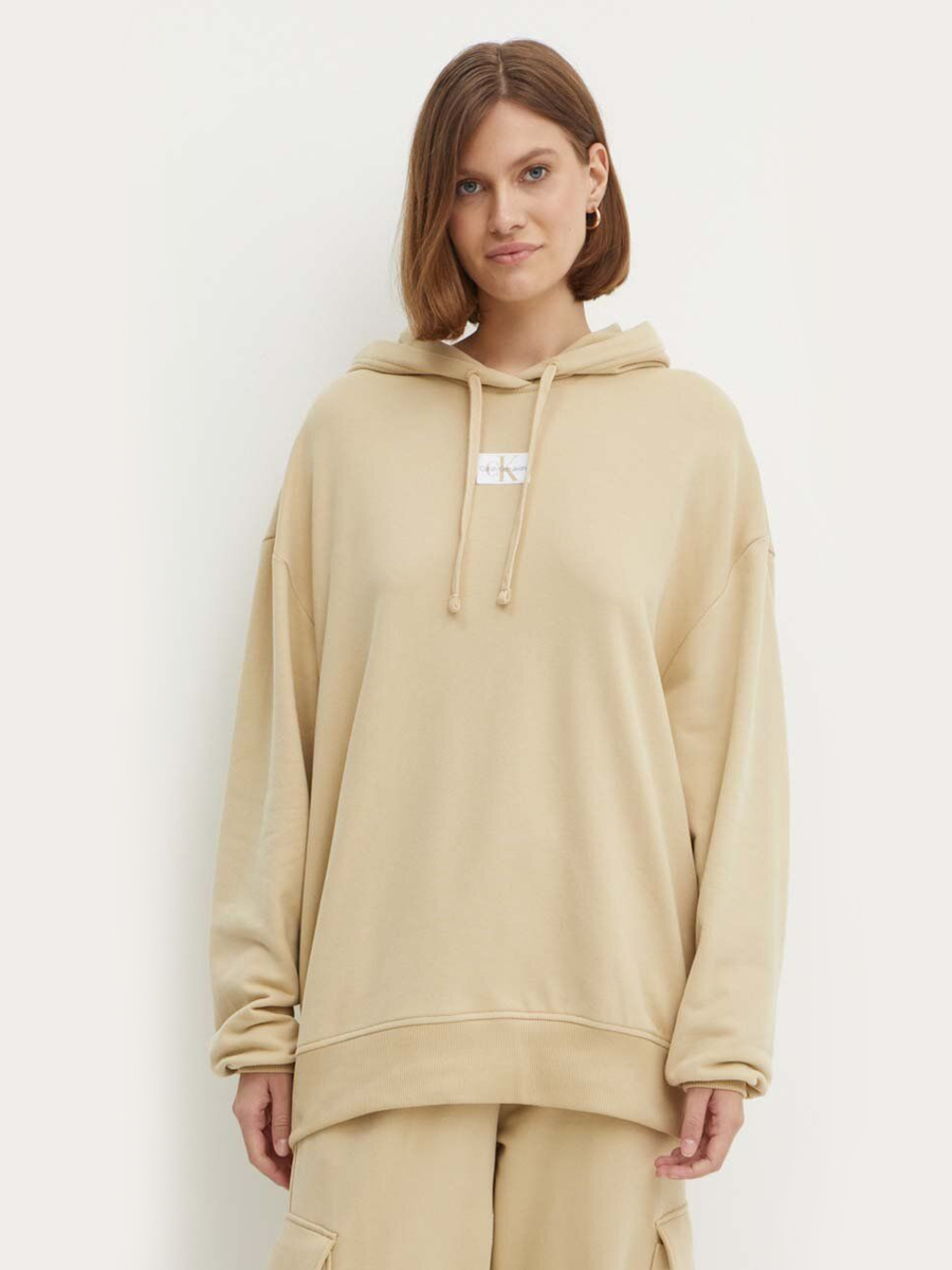 detail Calvin Klein dámská béžová mikina
