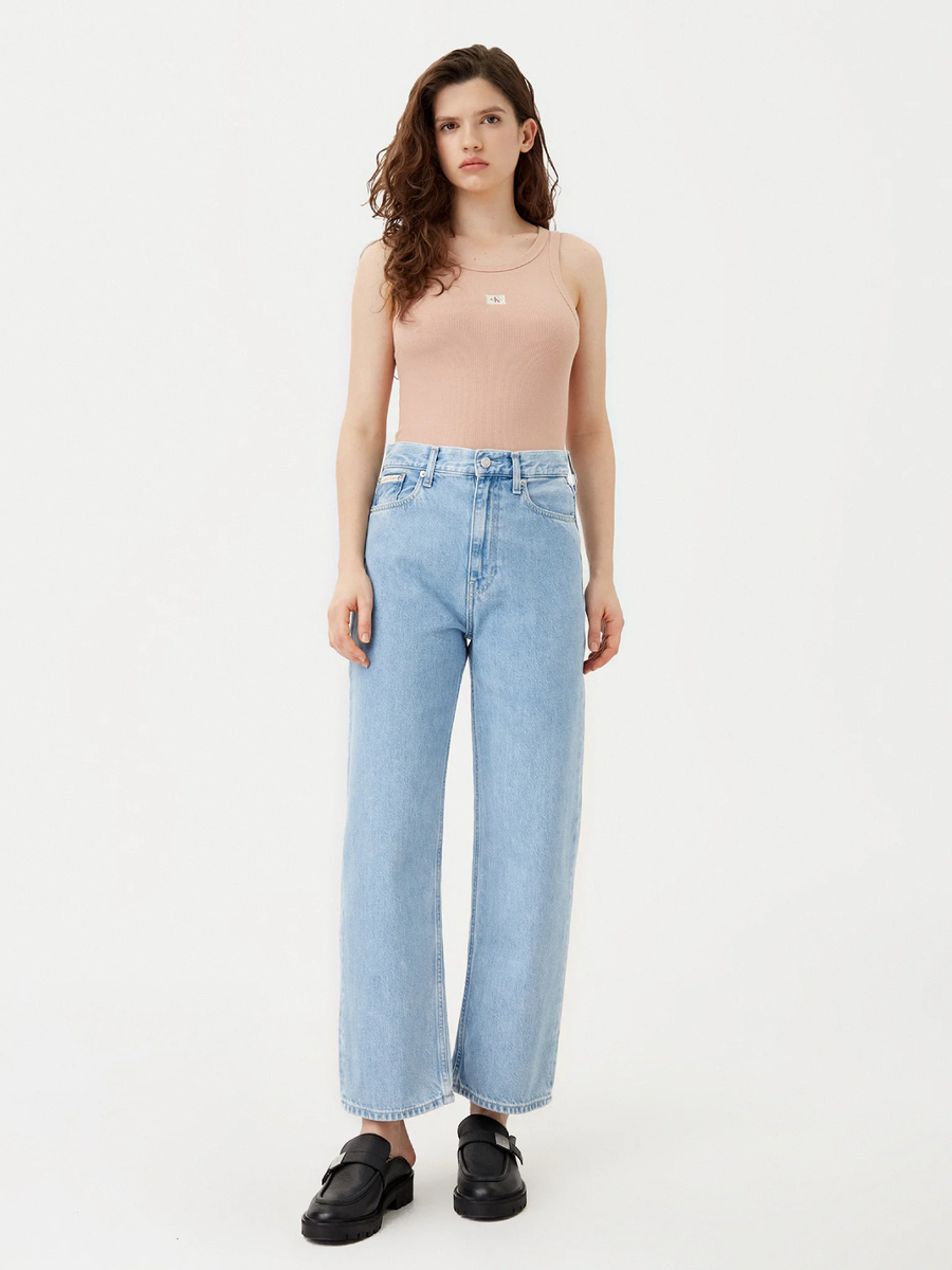 detail Calvin Klein dámské oranžové tílko