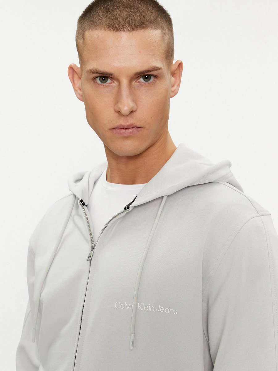 detail Calvin Klein pánská šedá mikina