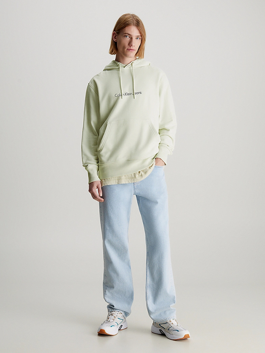 detail Calvin Klein pánská světle zelená mikina