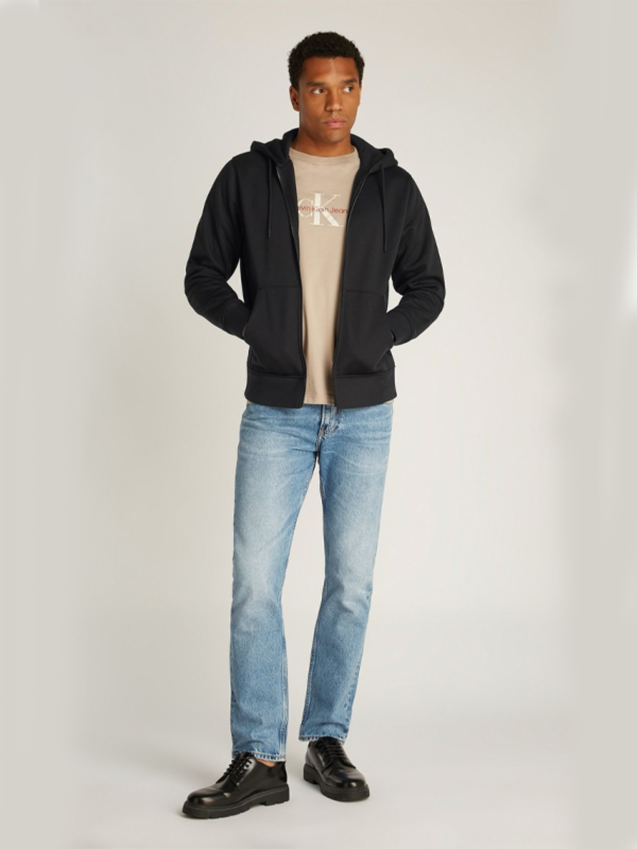 detail Calvin Klein pánská černá mikina