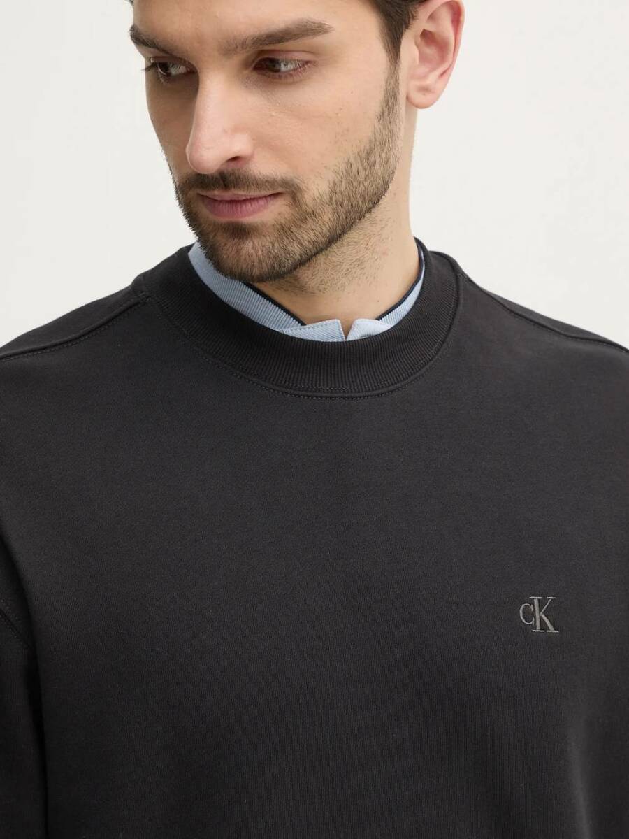 detail Calvin Klein pánská černá mikina Summer