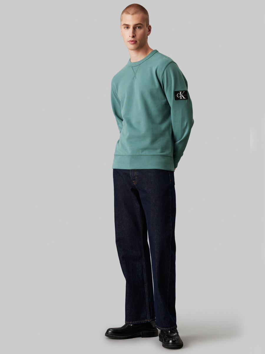 detail Calvin Klein pánská zelená mikina