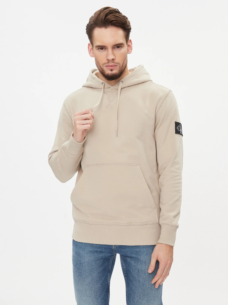 detail Calvin Klein pánská béžová mikina