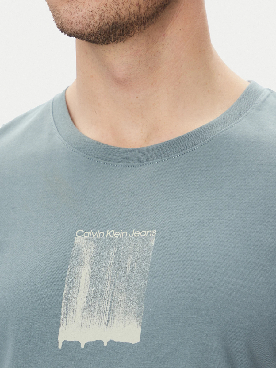 detail Calvin Klein pánské zelené tričko