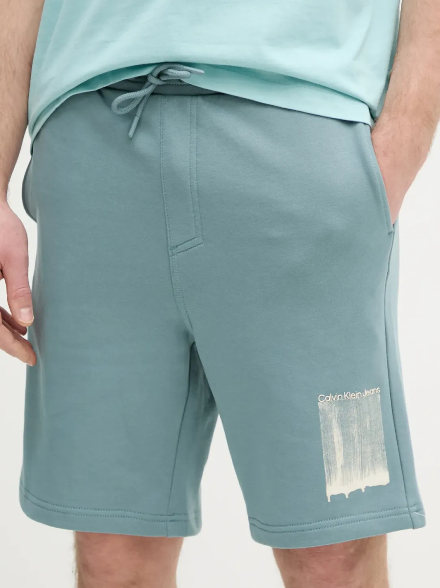 detail Calvin Klein pánské tyrkysové šortky
