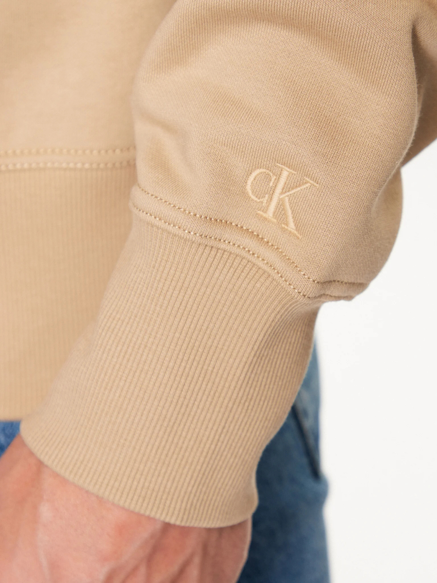 detail Calvin Klein pánská béžová mikina