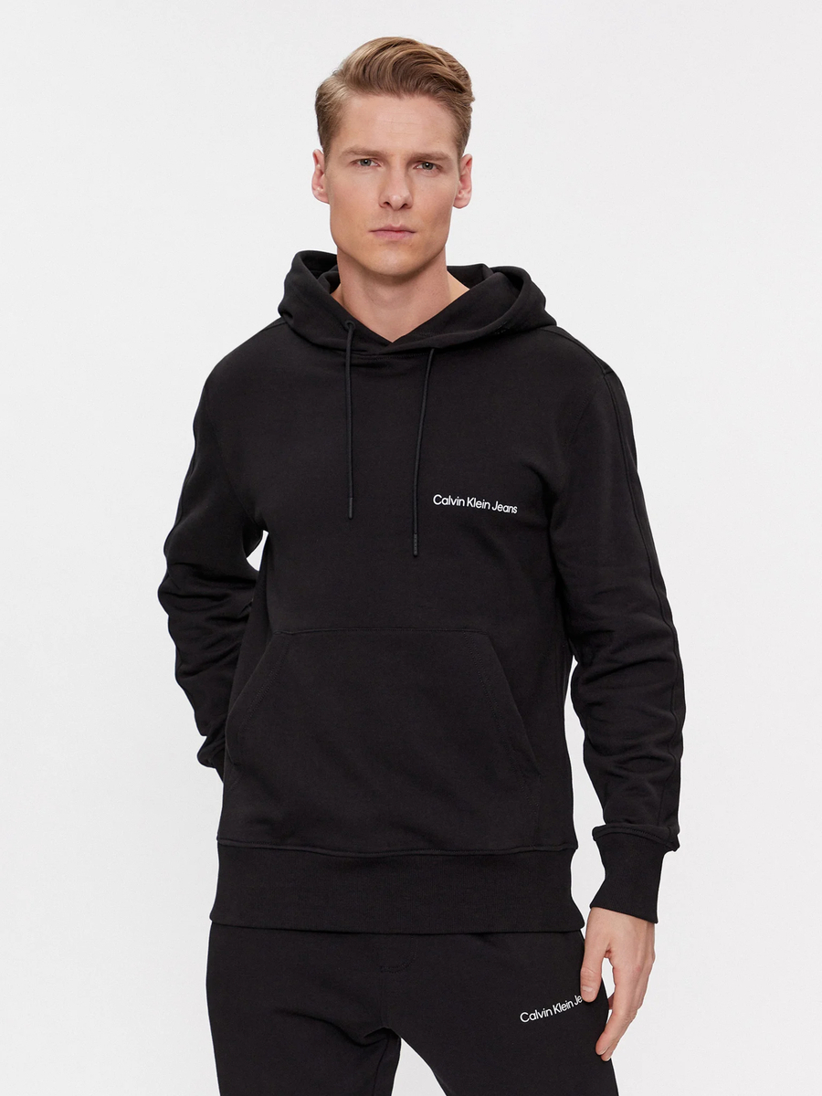 detail Calvin Klein pánská černá mikina