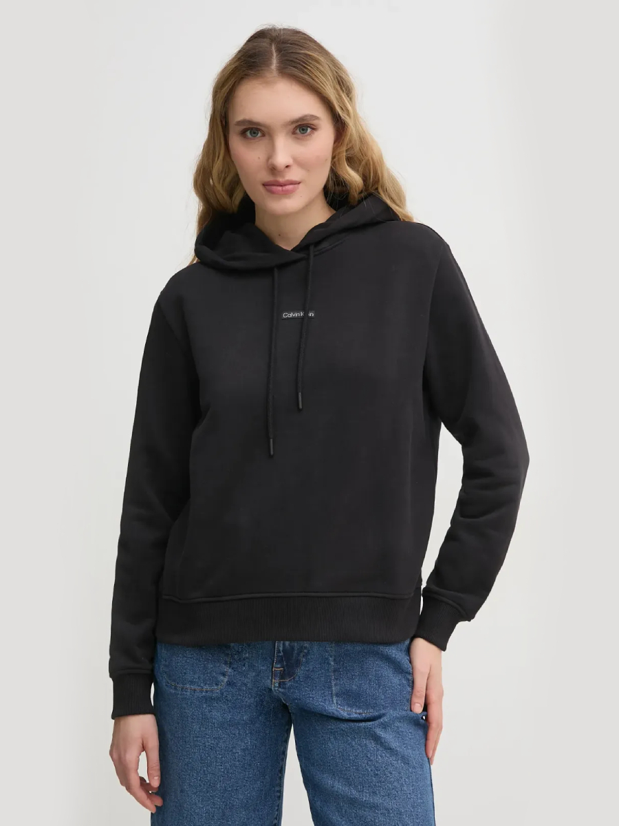 detail Calvin Klein dámská černá mikina