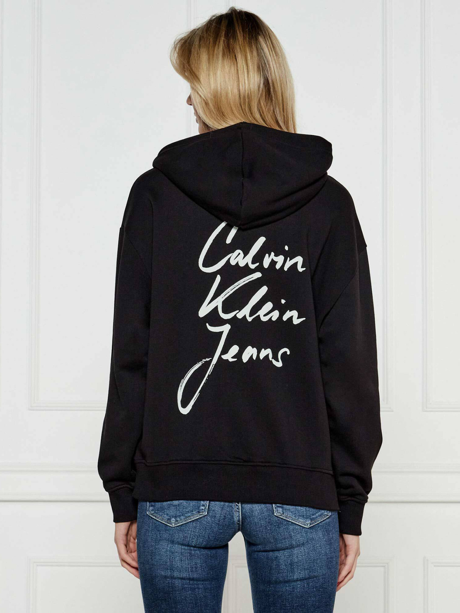 detail Calvin Klein dámská černá mikina