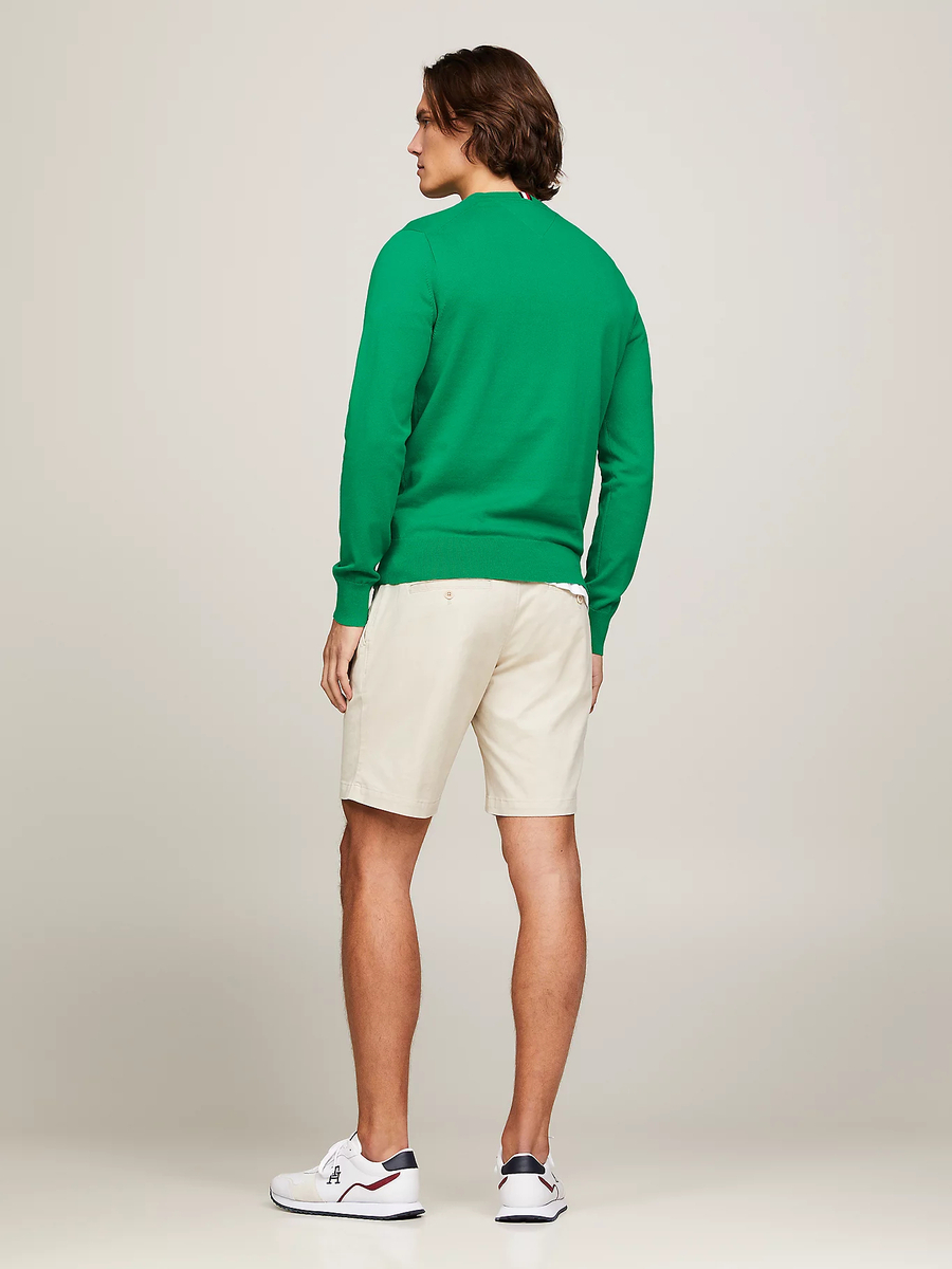 detail Tommy Hilfiger pánský zelený svetr 1985