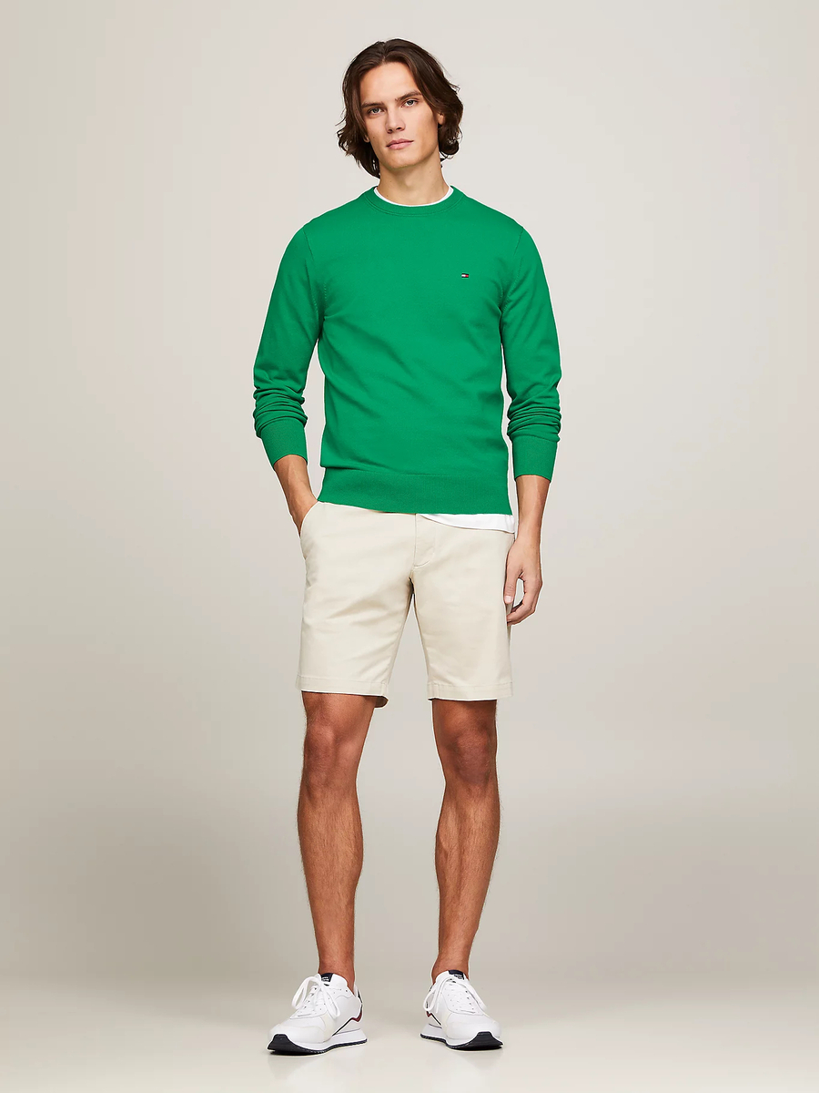 detail Tommy Hilfiger pánský zelený svetr 1985