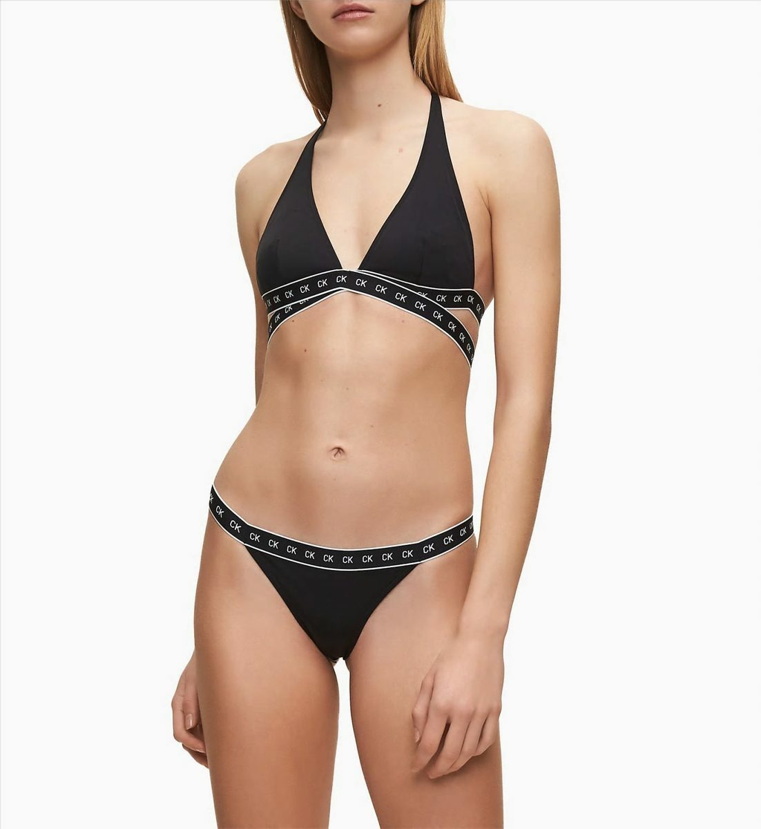detail Calvin Klein černá plavková podprsenka