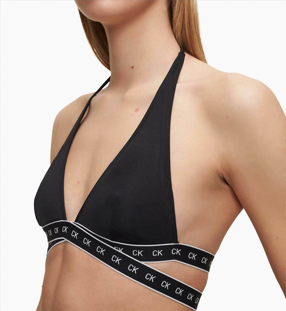 detail Calvin Klein černá plavková podprsenka