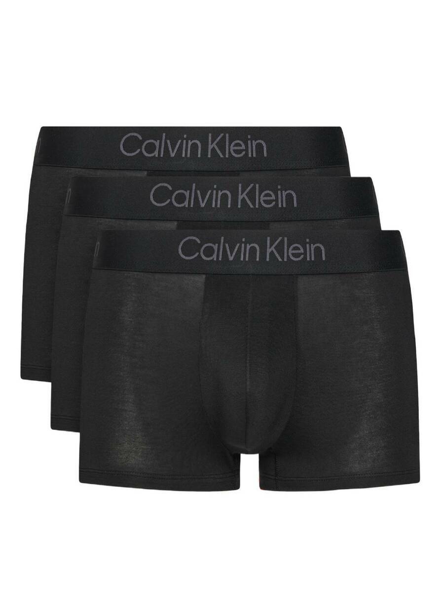 detail Calvin Klein pánské černé boxerky 3 pack
