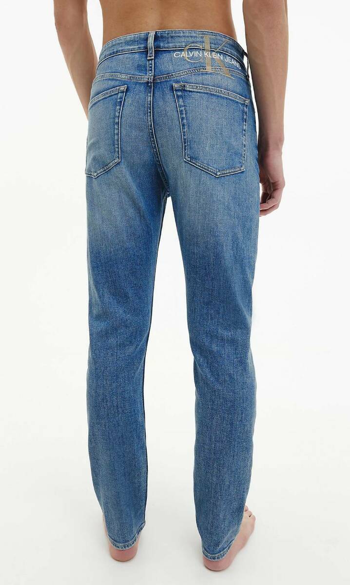 detail Calvin Klein pánské modré džíny