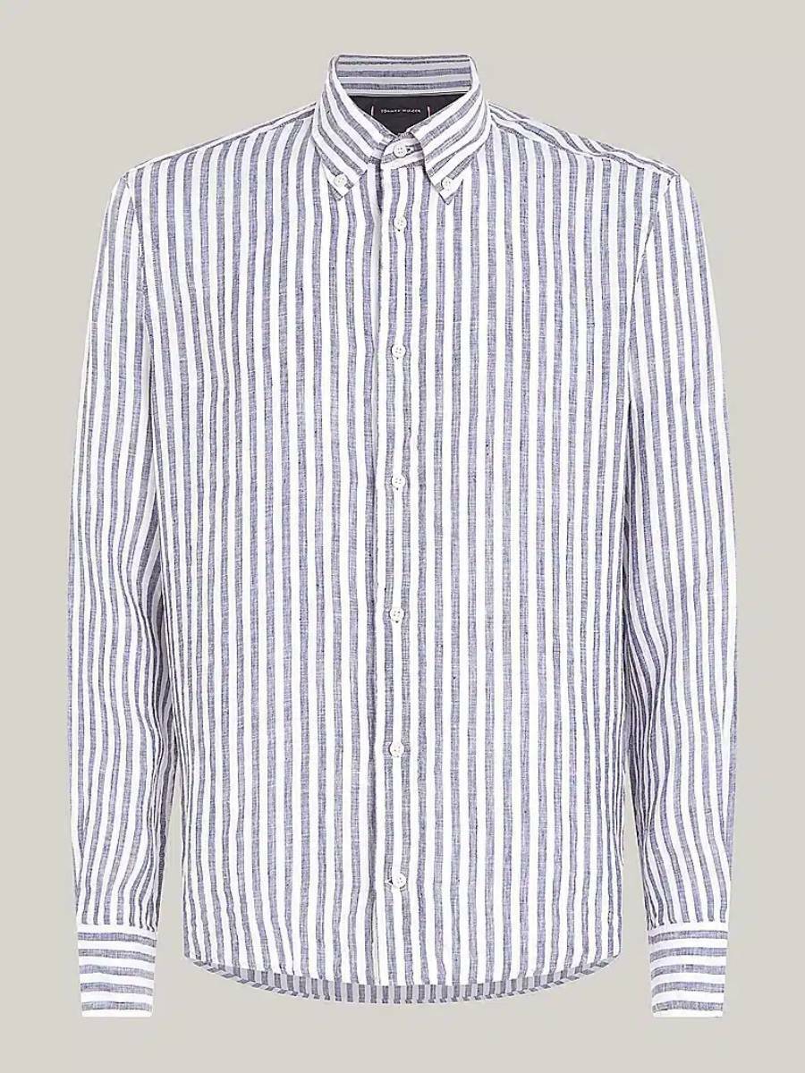 detail Tommy Hilfiger pánská pruhovaná košile Bold