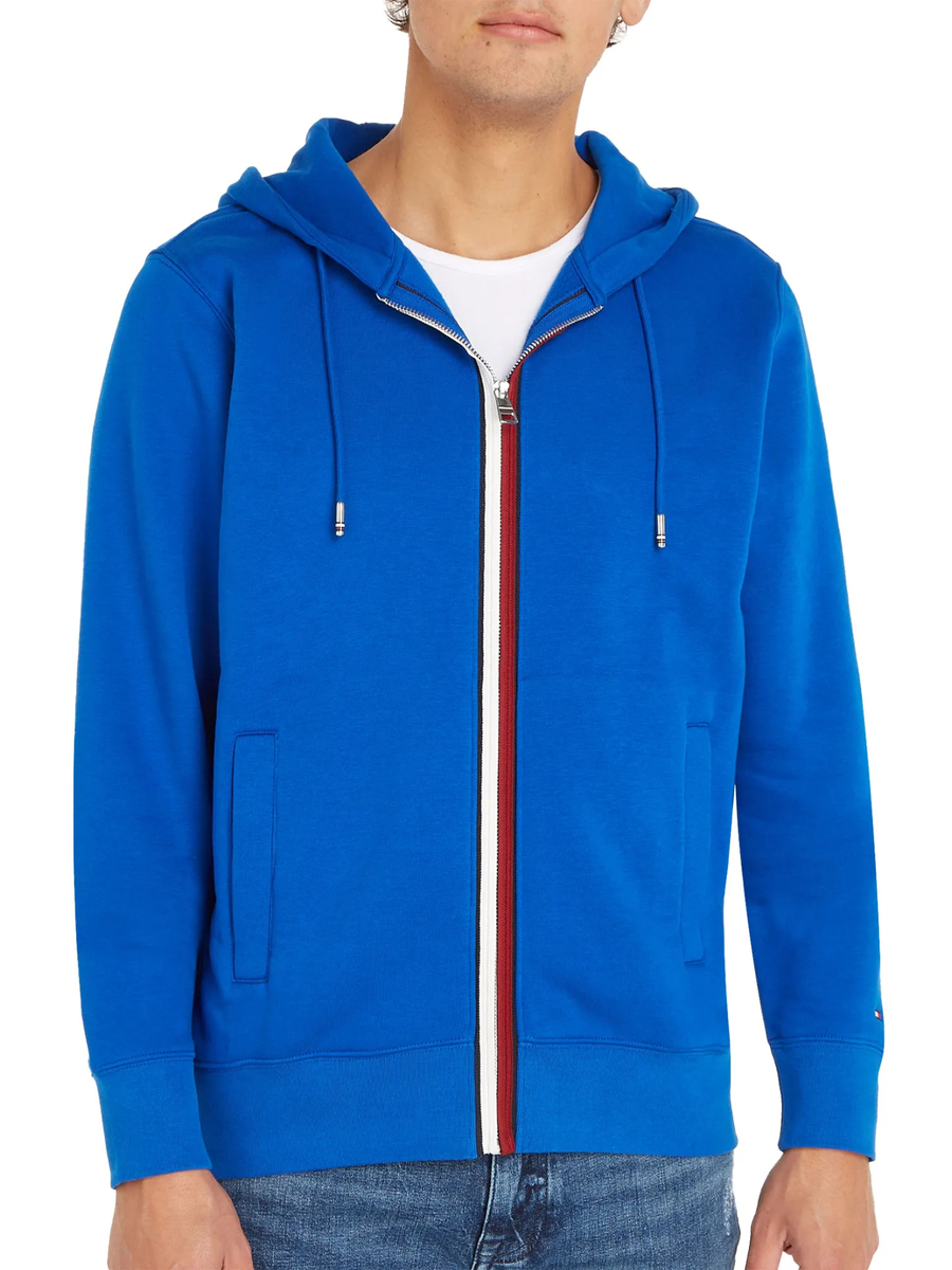 detail Tommy Hilfiger pánská modrá mikina