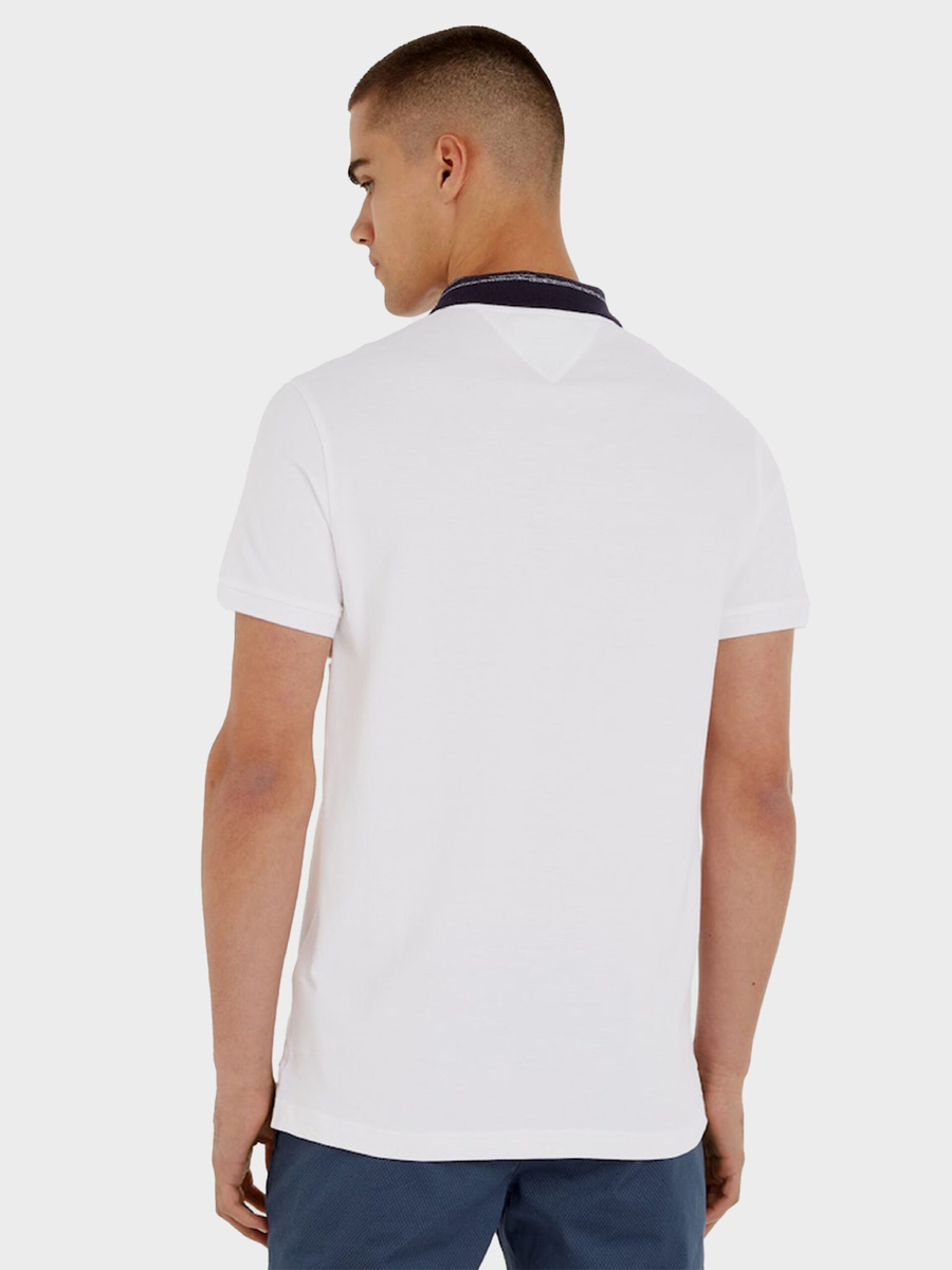 detail Tommy Hilfiger pánské bílé polo tričko