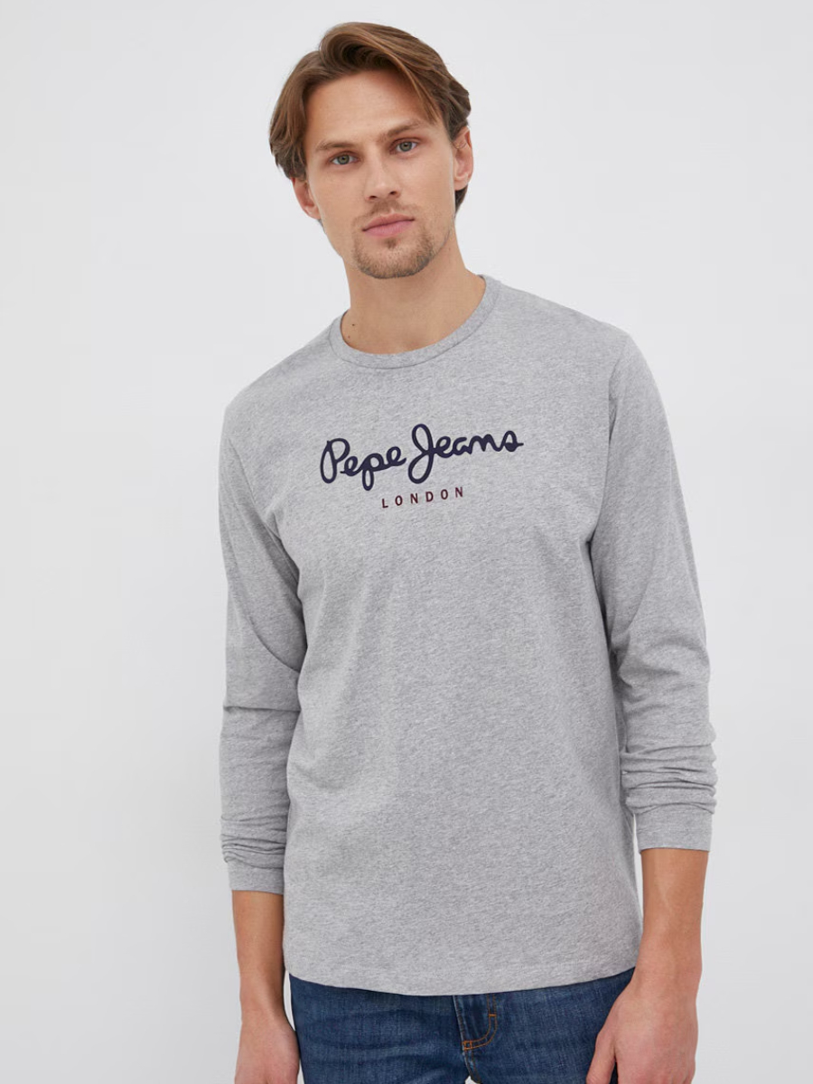 detail Pepe Jeans pánské šedé tričko