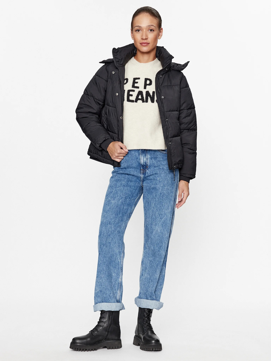 detail Pepe Jeans dámská černá bunda