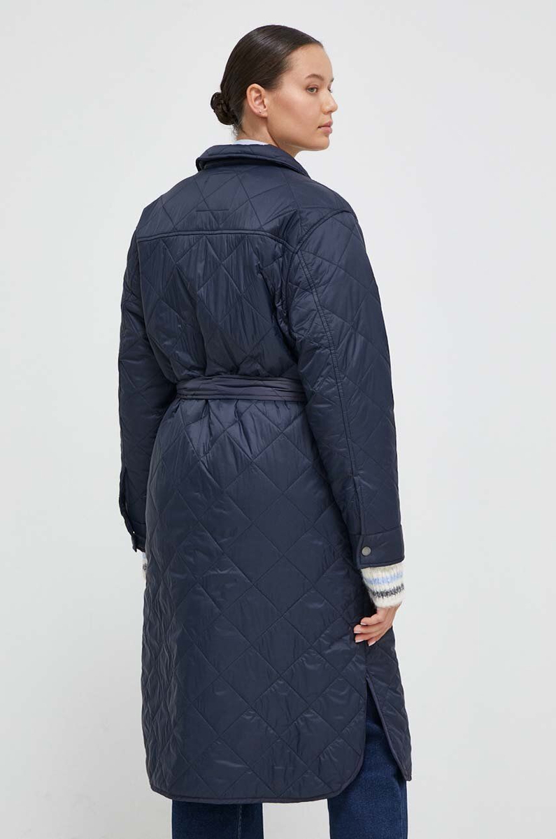 detail Pepe Jeans dámská prošívaná modrá bunda NASH