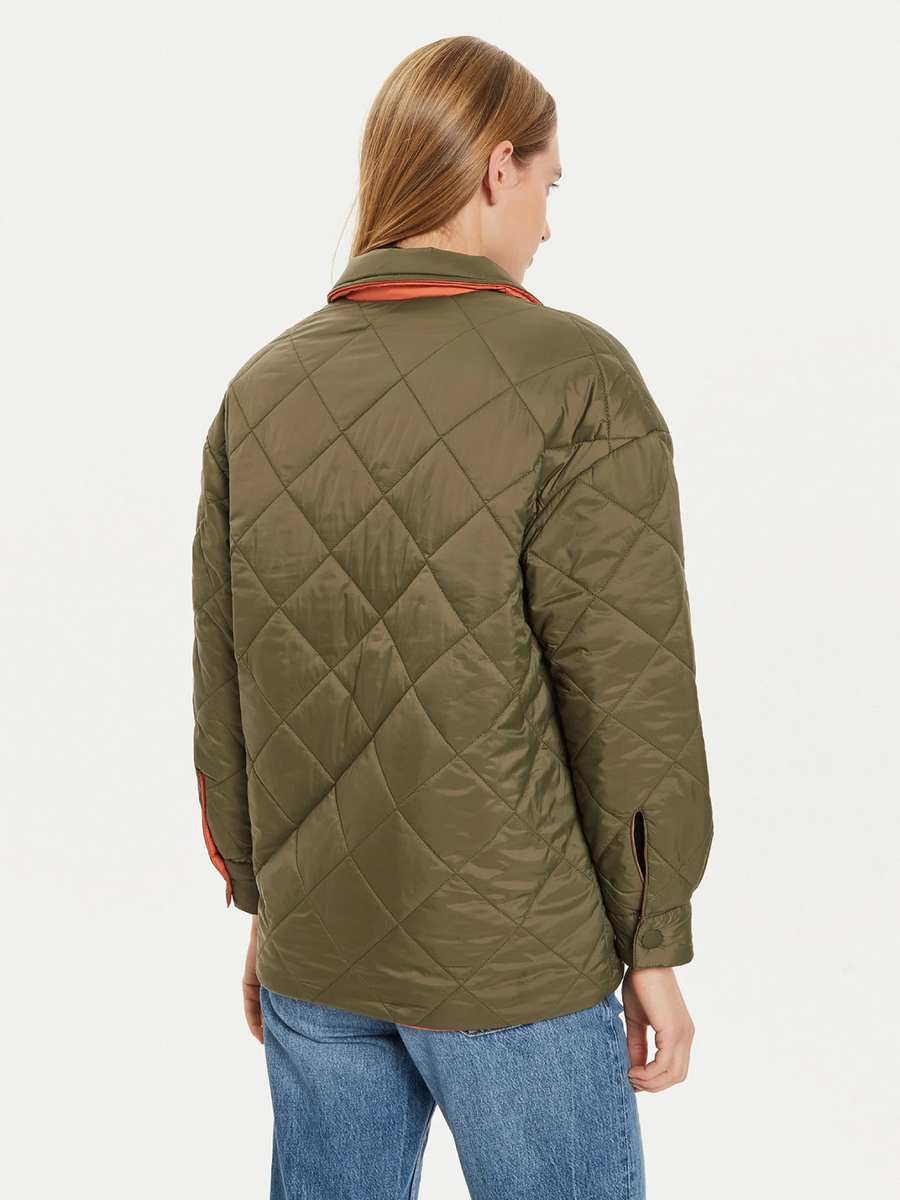 detail Pepe Jeans dámská zeleno oranžová bunda