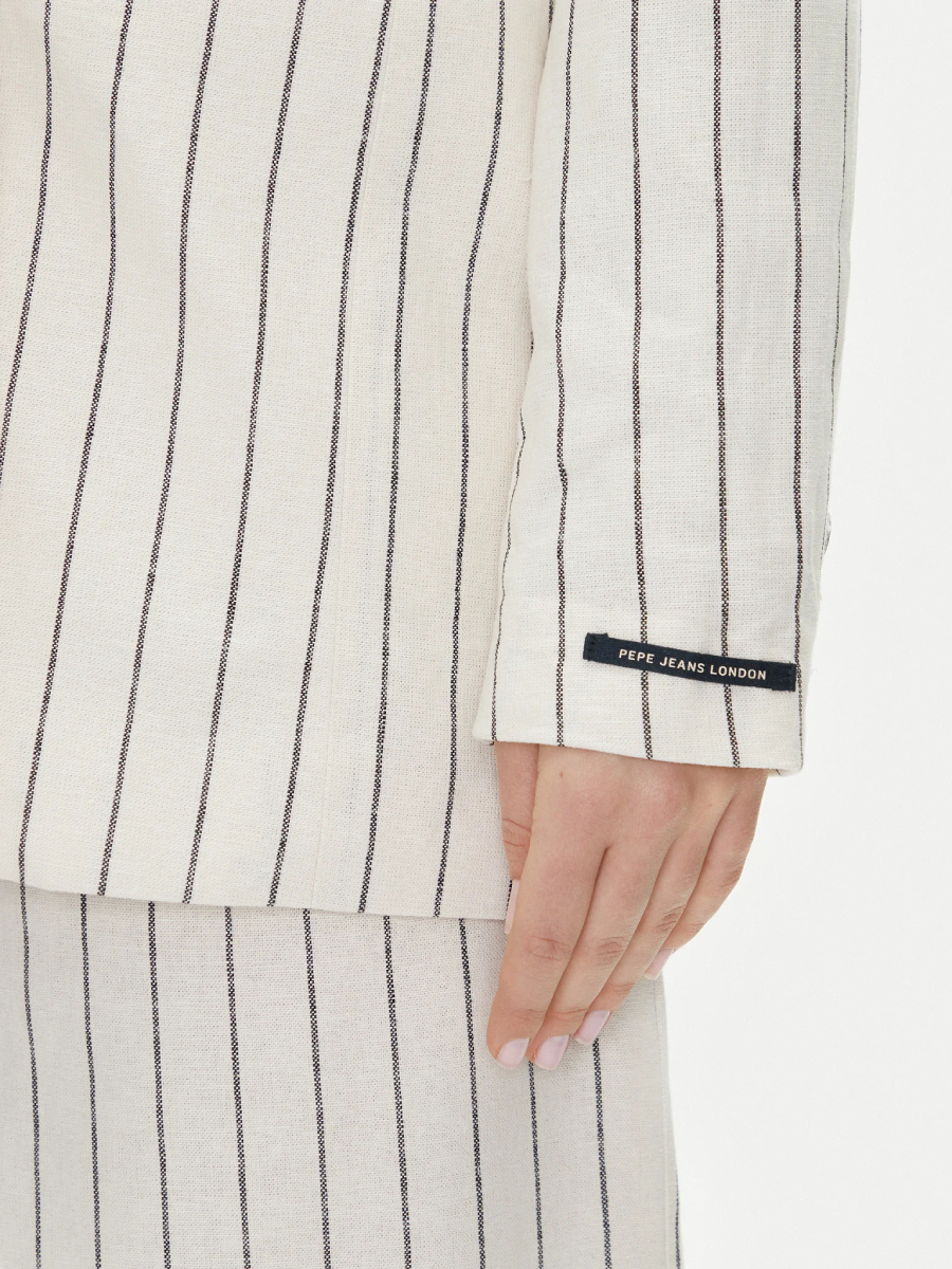 detail Pepe Jeans dámské pruhované sako