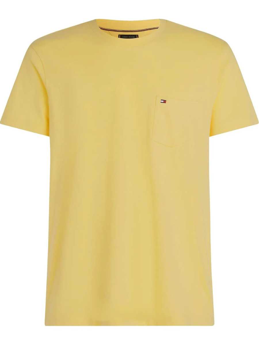 detail Tommy Hilfiger pánské žluté tričko