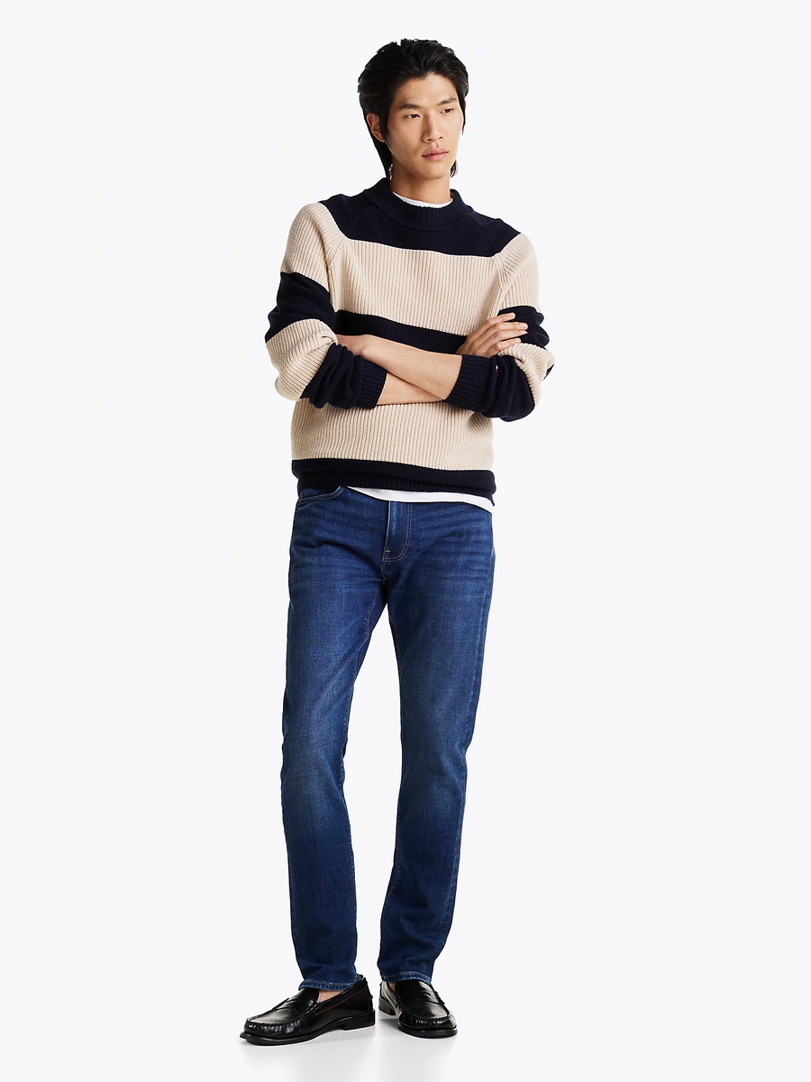 detail Tommy Hilfiger pánské modré džíny Bleecker