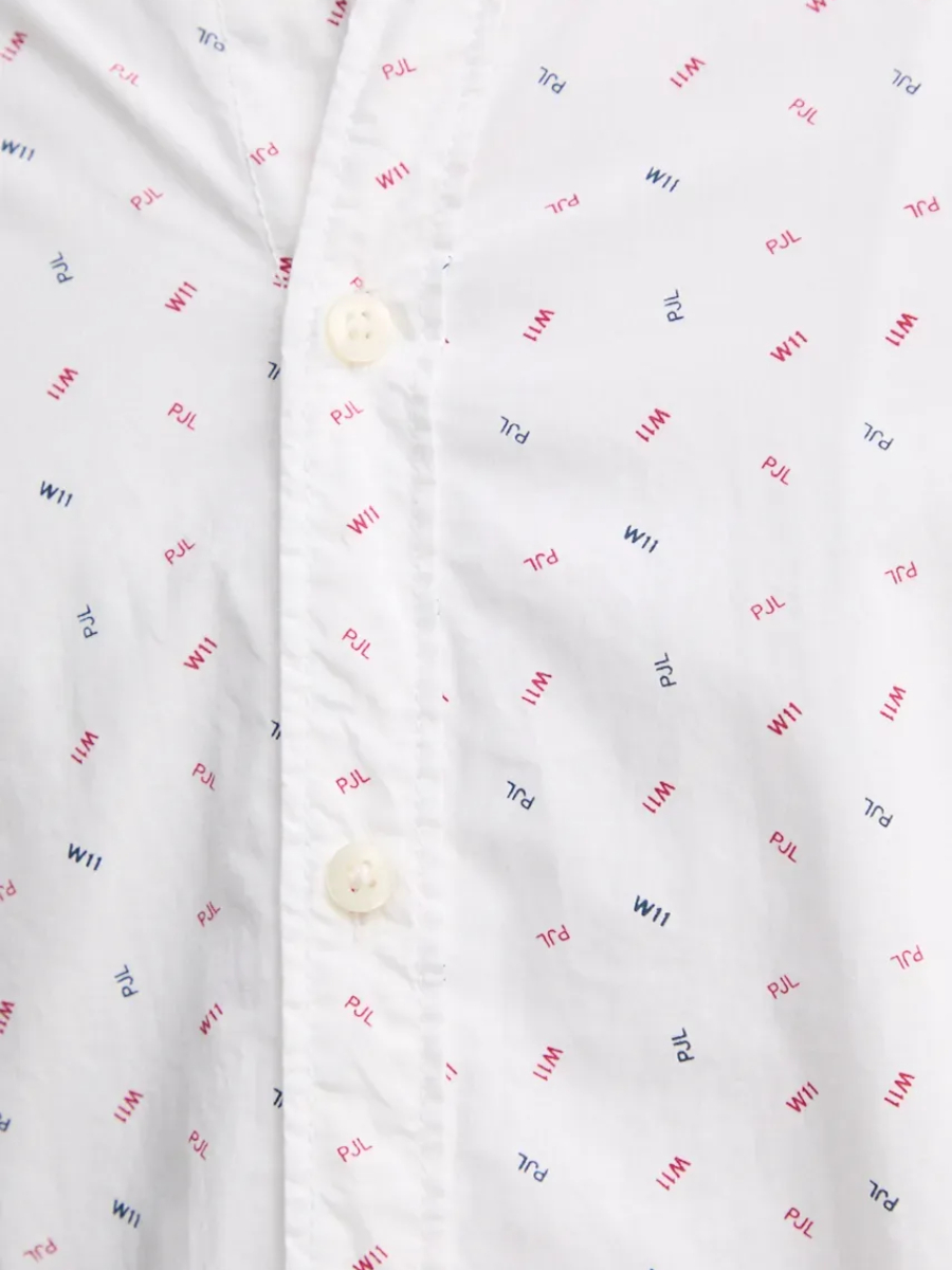 detail Pepe Jeans pánská bílá košile Meir