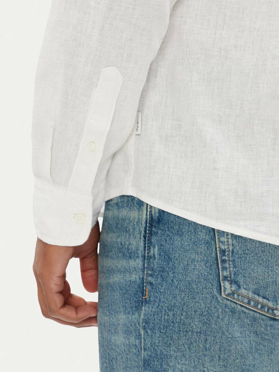 detail Pepe Jeans pánská bílá košile Arnau