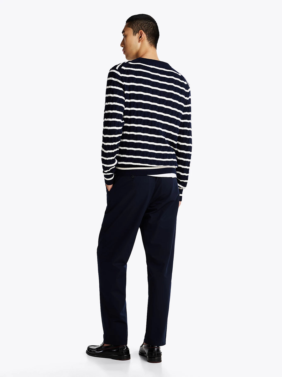 detail Tommy Hilfiger pánský bavlněný svetr