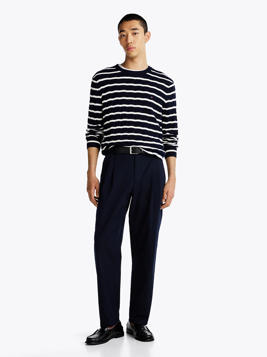 detail Tommy Hilfiger pánský bavlněný svetr