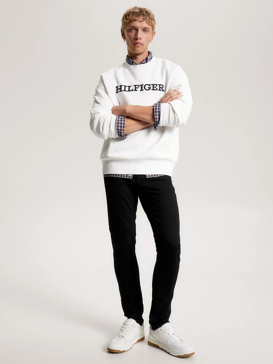 detail Tommy Hilfiger pánské černé džíny