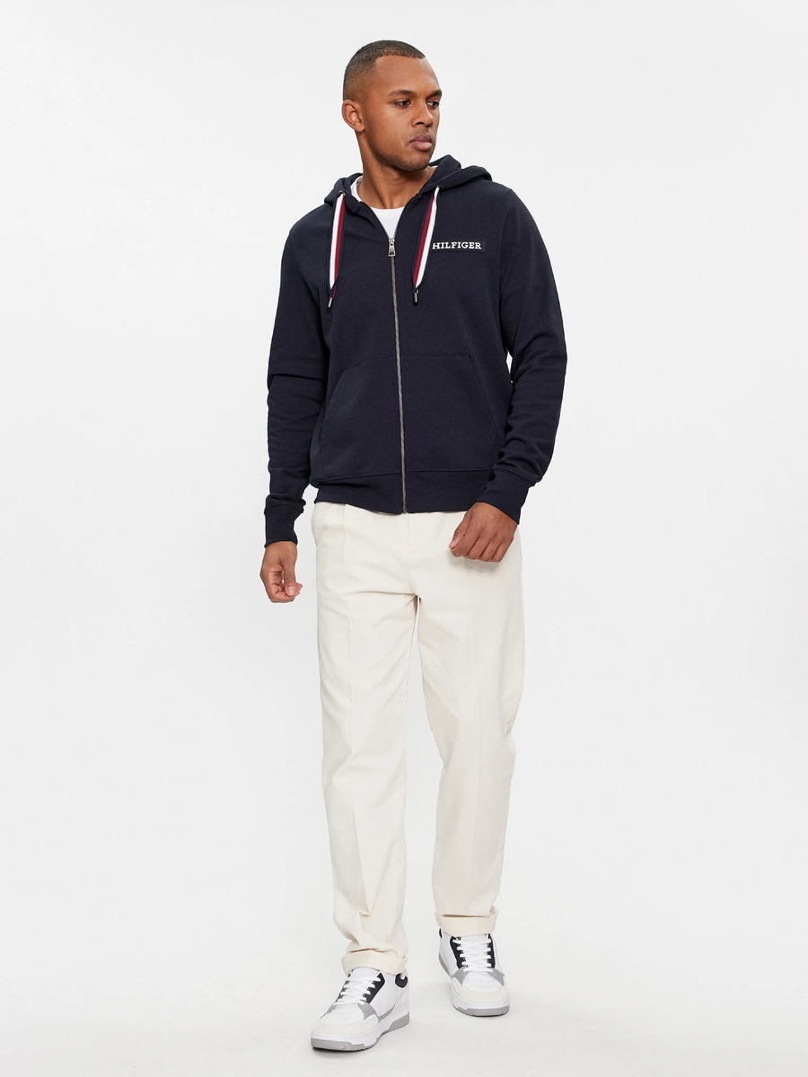 detail Tommy Hilfiger pánská tmavě modrá mikina Global
