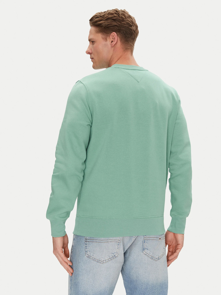 detail Tommy Hilfiger pánská zelená mikina Logo