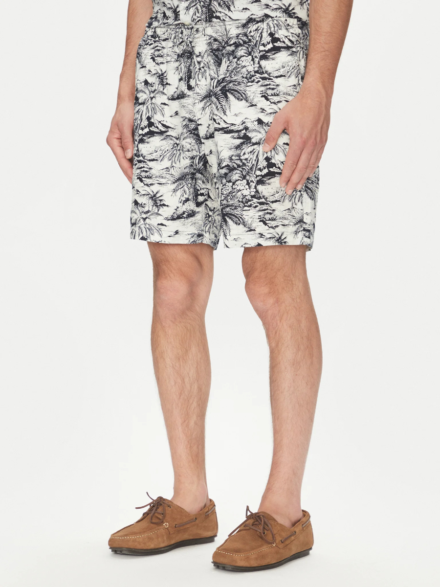 detail Tommy Hilfiger pánské lněné šortky