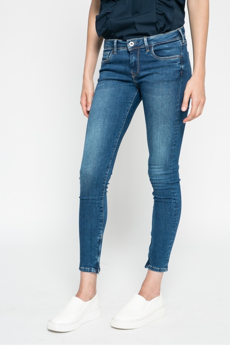 detail Pepe Jeans dámské modré džíny Cher