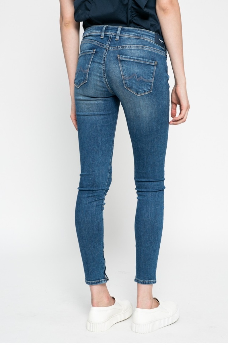 detail Pepe Jeans dámské modré džíny Cher