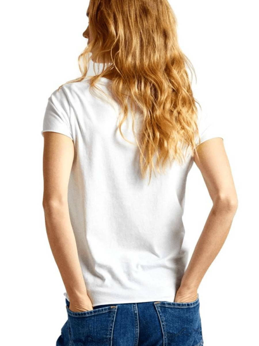 detail Pepe Jeans dámské bílé tričko Jury
