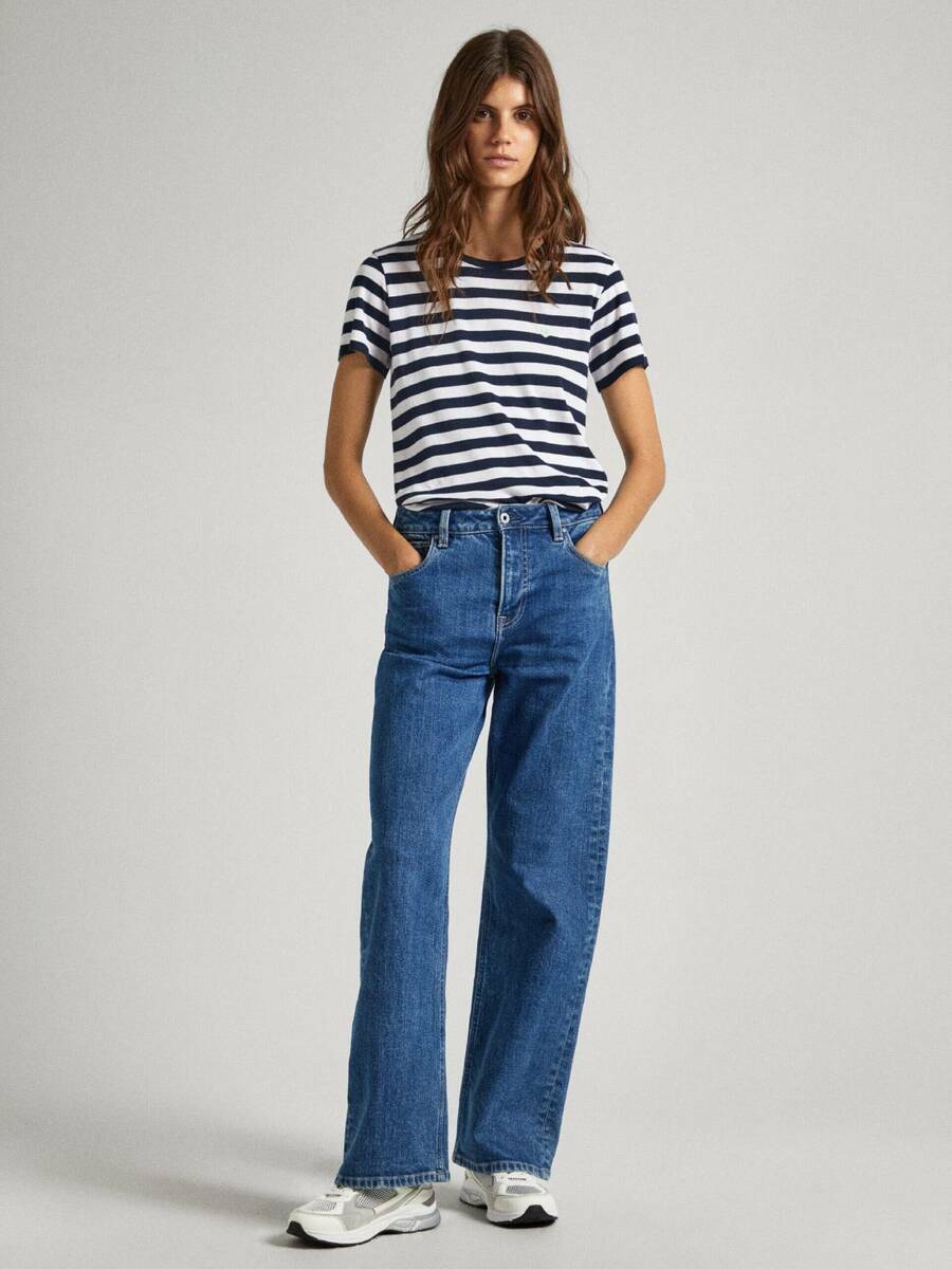 detail Pepe Jeans dámské pruhované tričko Jinx