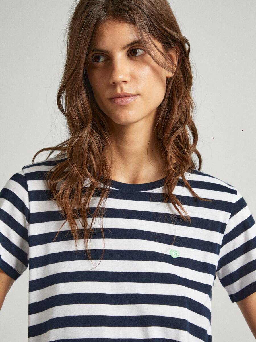 detail Pepe Jeans dámské pruhované tričko Jinx