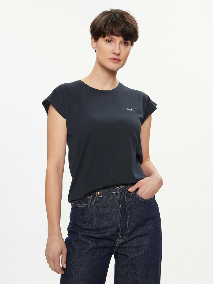 detail Pepe Jeans dámské tmavě modré tričko
