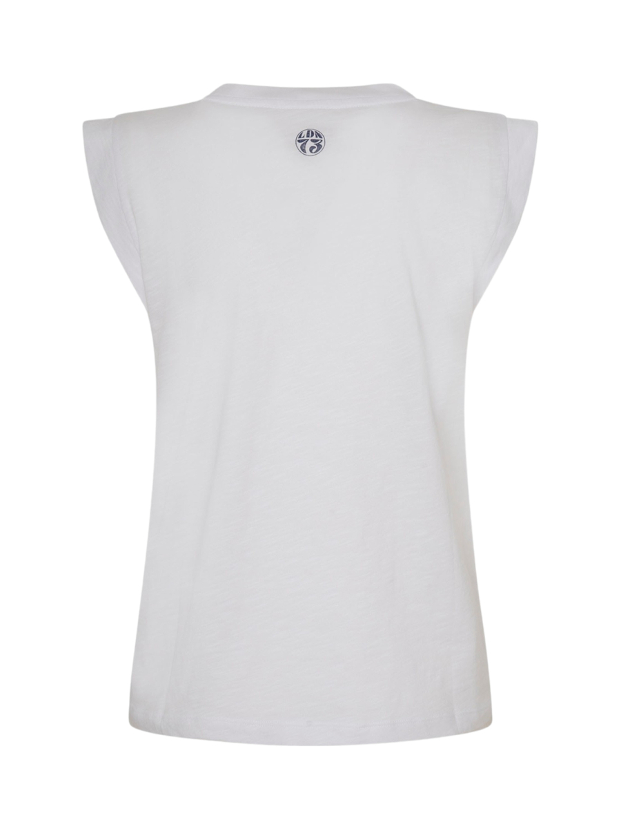 detail Pepe Jeans dámské bílé tričko