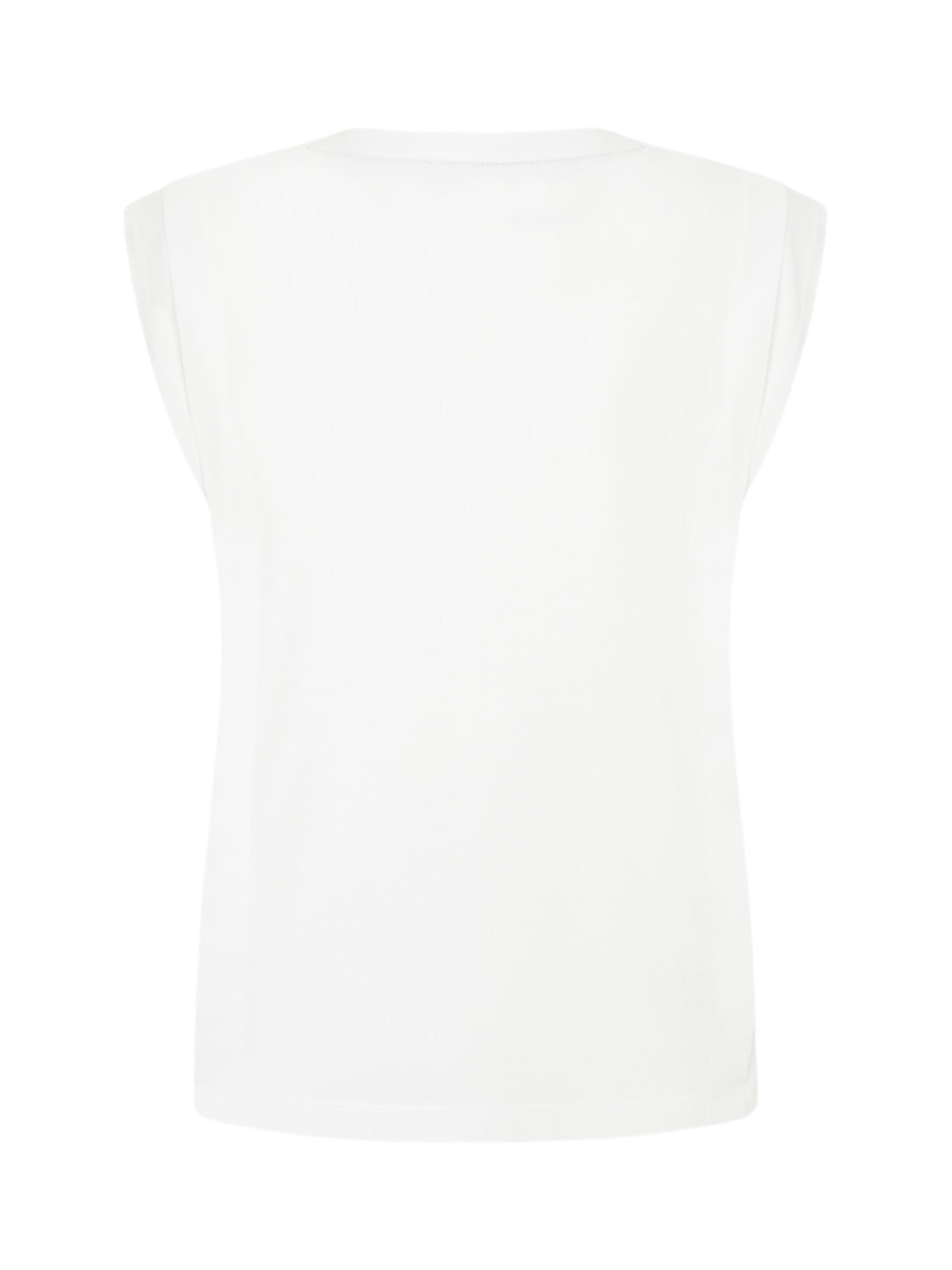 detail Pepe Jeans dámské bílé tričko