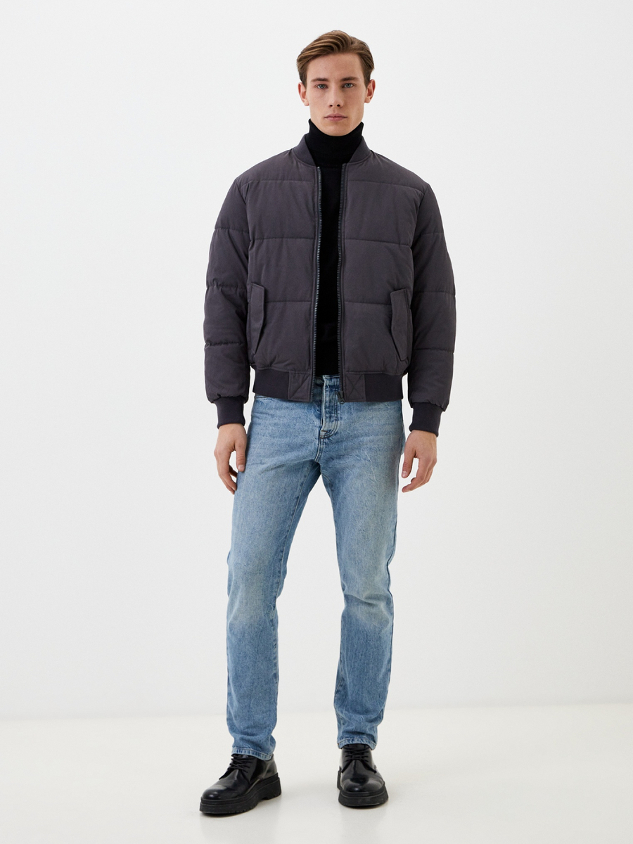 detail Pepe Jeans pánská šedá bunda bomber